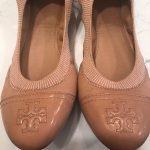 Tory Burch nude ballet flats, size 8 1/2